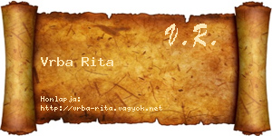 Vrba Rita névjegykártya